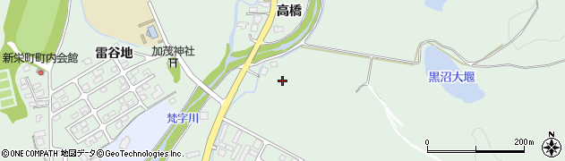 秋田県秋田市河辺北野田高屋（黒沼上堤下）周辺の地図