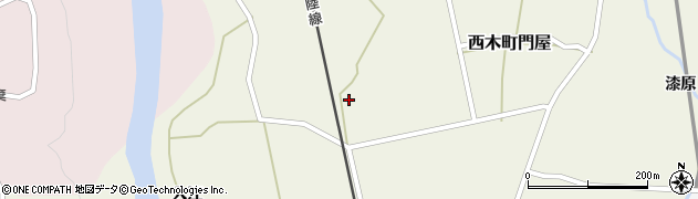 秋田県仙北市西木町門屋東田周辺の地図
