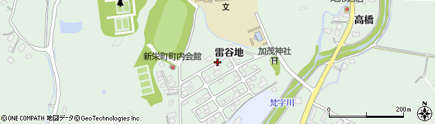 秋田県秋田市河辺北野田高屋（雷谷地）周辺の地図