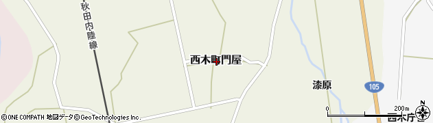 秋田県仙北市西木町門屋周辺の地図
