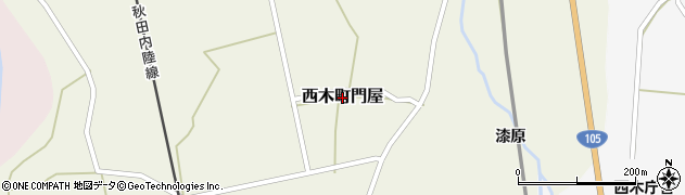 秋田県仙北市西木町門屋周辺の地図