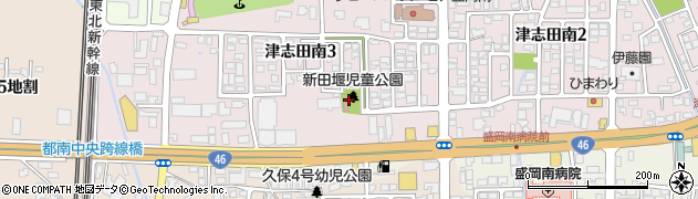 新田堰児童公園周辺の地図