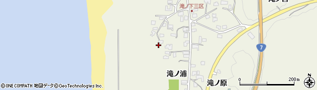 秋田県秋田市浜田滝ノ浦45周辺の地図