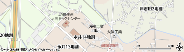 岩手県盛岡市永井１４地割60周辺の地図