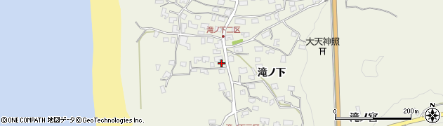 秋田県秋田市浜田（滝ノ下）周辺の地図