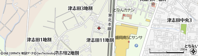 岩手県盛岡市津志田１１地割周辺の地図