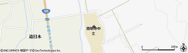 仙北市立西明寺中学校周辺の地図