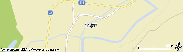 秋田県大仙市協和船岡宇津野周辺の地図