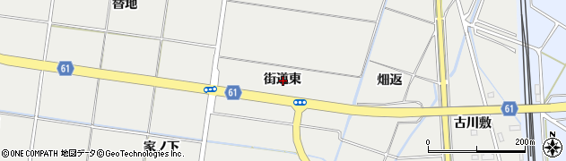 秋田県秋田市四ツ小屋街道東周辺の地図