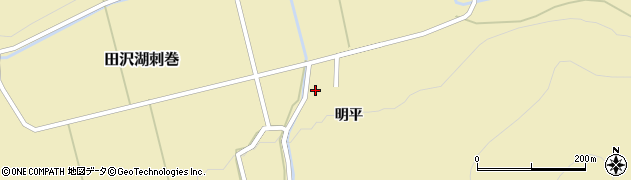 秋田県仙北市田沢湖刺巻77周辺の地図