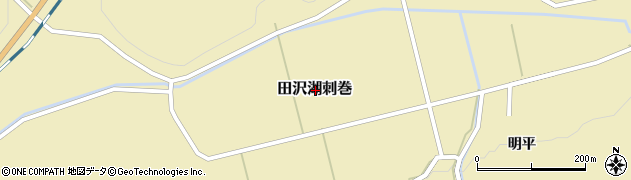 秋田県仙北市田沢湖刺巻周辺の地図