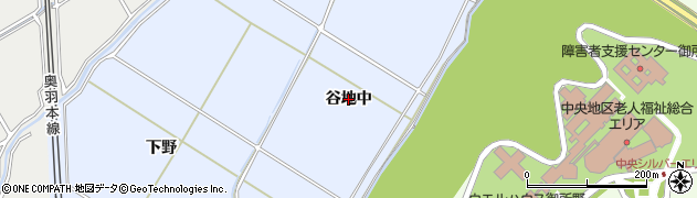 秋田県秋田市四ツ小屋小阿地（谷地中）周辺の地図