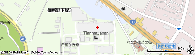 ダイナム秋田御所野店周辺の地図