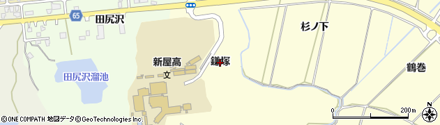 秋田県秋田市豊岩石田坂（鎌塚）周辺の地図