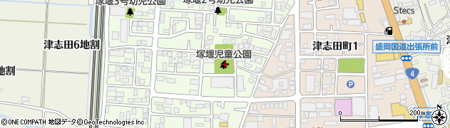 塚堰児童公園周辺の地図