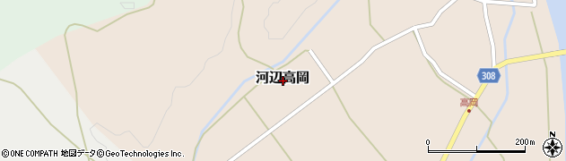 秋田県秋田市河辺高岡周辺の地図