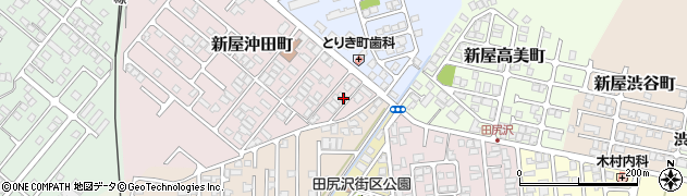 秋田県秋田市新屋沖田町9周辺の地図