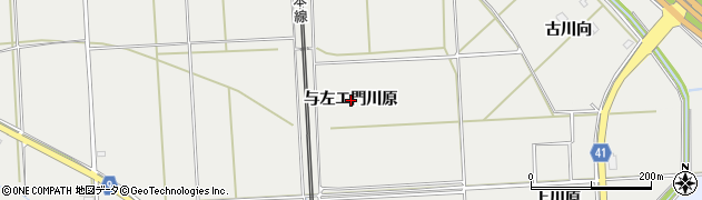 秋田県秋田市四ツ小屋（与左エ門川原）周辺の地図