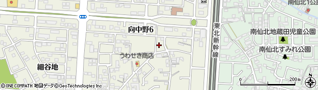 岩手県盛岡市向中野石川町周辺の地図