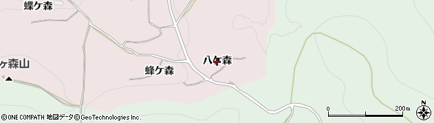 岩手県盛岡市東安庭（八ケ森）周辺の地図