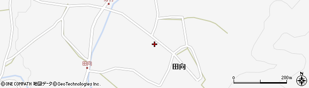 秋田県仙北市田沢湖生保内田向周辺の地図