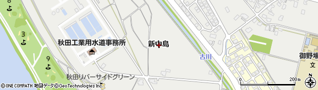 秋田県秋田市仁井田新中島周辺の地図