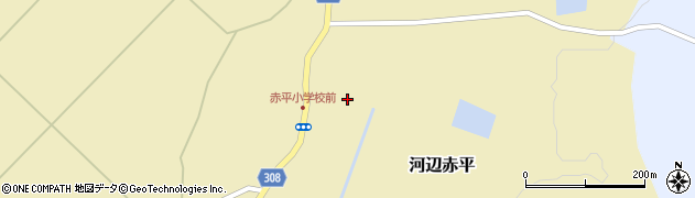 秋田県秋田市河辺赤平（小蟹沢）周辺の地図