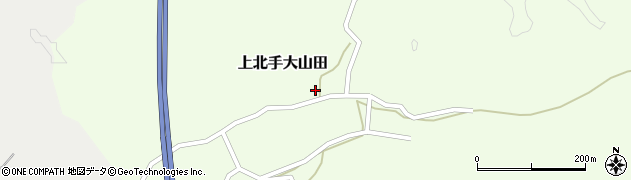 秋田県秋田市上北手大山田（大平沢）周辺の地図
