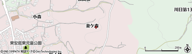 岩手県盛岡市東安庭妻ケ森周辺の地図
