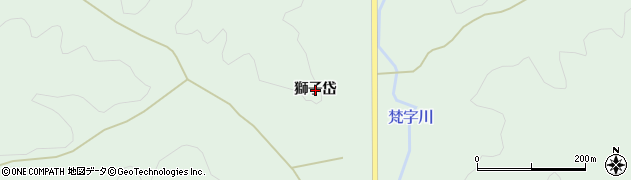 秋田県秋田市河辺北野田高屋（獅子岱）周辺の地図