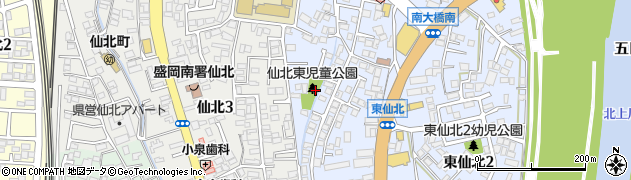 仙北東児童公園周辺の地図