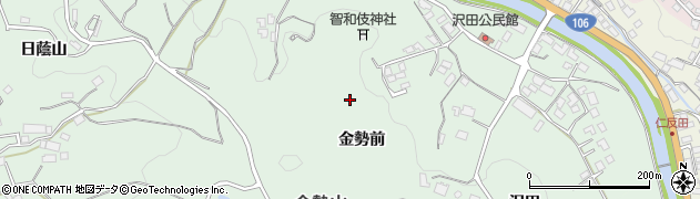 岩手県盛岡市東中野（金勢前）周辺の地図