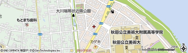 秋田県秋田市新屋大川町15周辺の地図