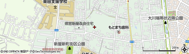 秋田県秋田市新屋栗田町周辺の地図