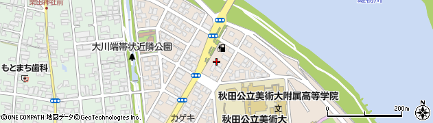 秋田県秋田市新屋大川町10周辺の地図