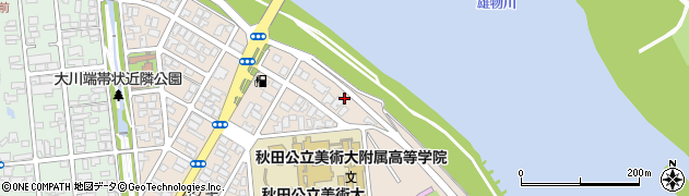 秋田県秋田市新屋大川町1周辺の地図