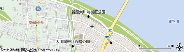 秋田県秋田市新屋大川町周辺の地図