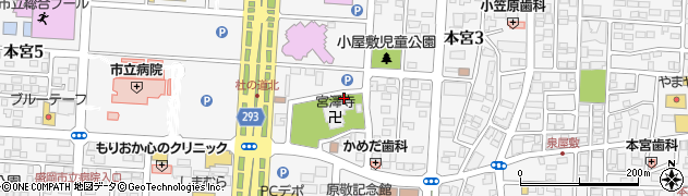 岩手県盛岡市本宮周辺の地図