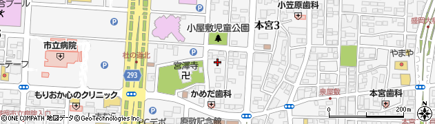 クマリフト株式会社　盛岡営業所周辺の地図