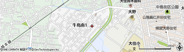 秋田県秋田市牛島南周辺の地図