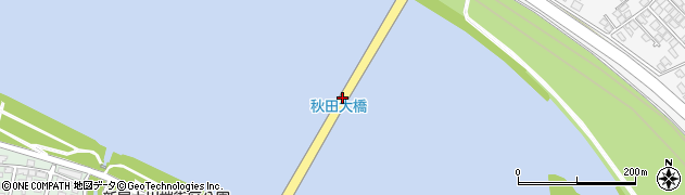 秋田大橋周辺の地図