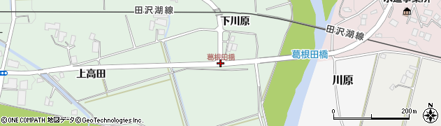 葛根田橋周辺の地図