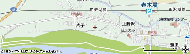 岩手県岩手郡雫石町上野片子周辺の地図