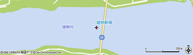 雄物新橋周辺の地図