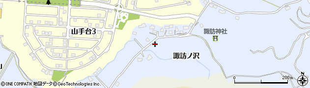 秋田県秋田市上北手百崎諏訪ノ沢周辺の地図