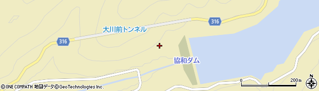 秋田県大仙市協和船岡（大川前）周辺の地図
