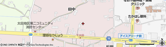 岩手県盛岡市下太田（田中）周辺の地図