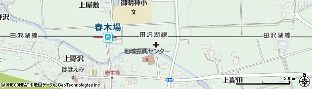 岩手県雫石町（岩手郡）上野（下高田）周辺の地図
