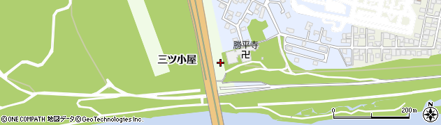 秋田県秋田市新屋町三ツ小屋周辺の地図