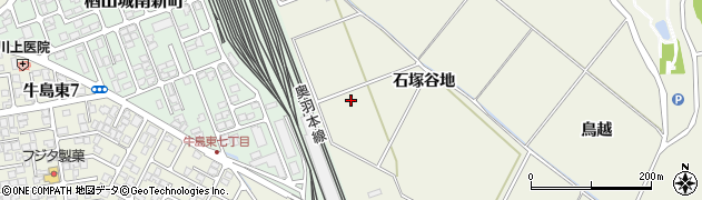 秋田県秋田市楢山石塚谷地周辺の地図